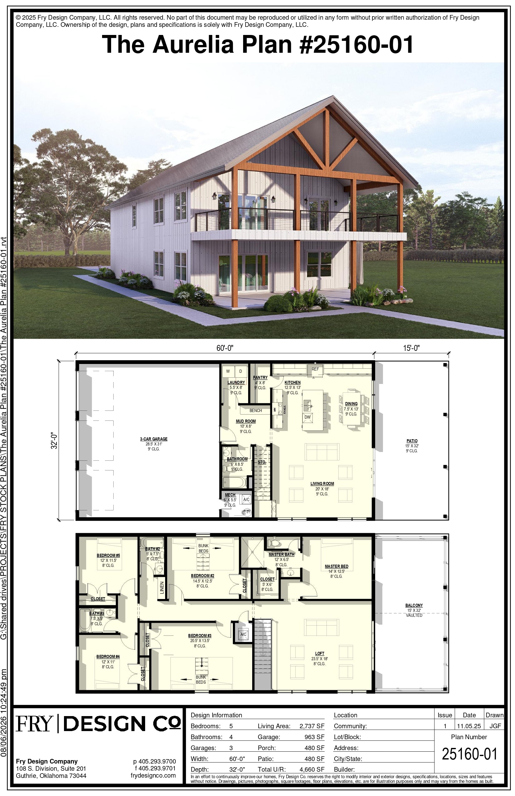 Aurelia Plan (5/4/3 2,737 SF)