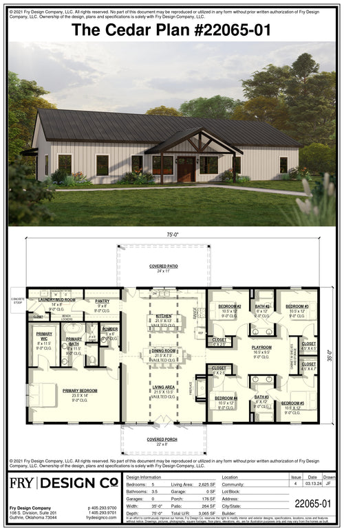 Cedar Plan #1 (5/3.5/0 2,625 SF)