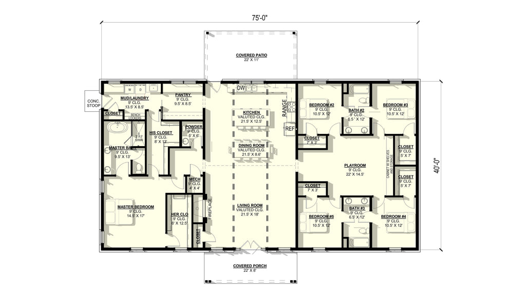 Cedar Plan #5 (5/3.5/0 3,000 SF)