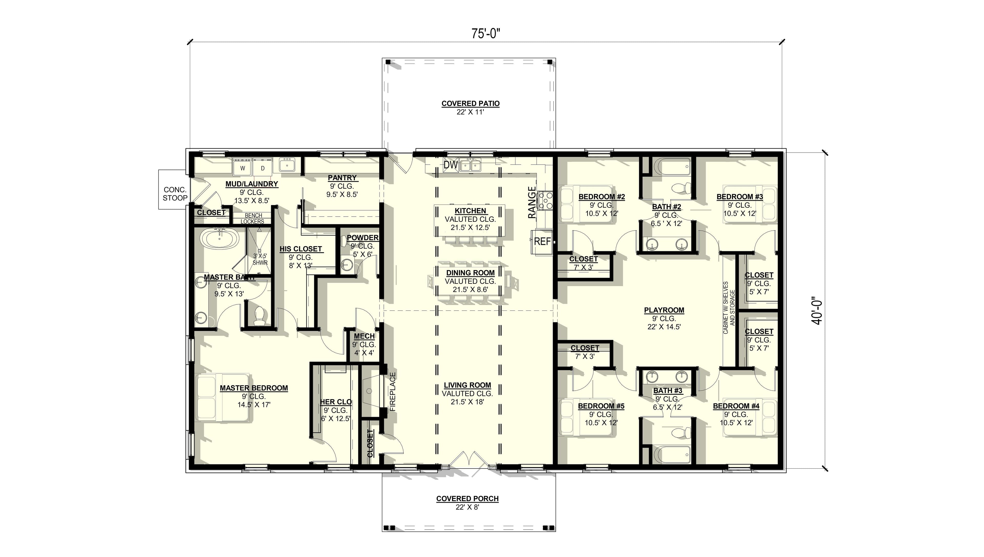Cedar Plan #5 (5/3.5/0 3,000 SF)