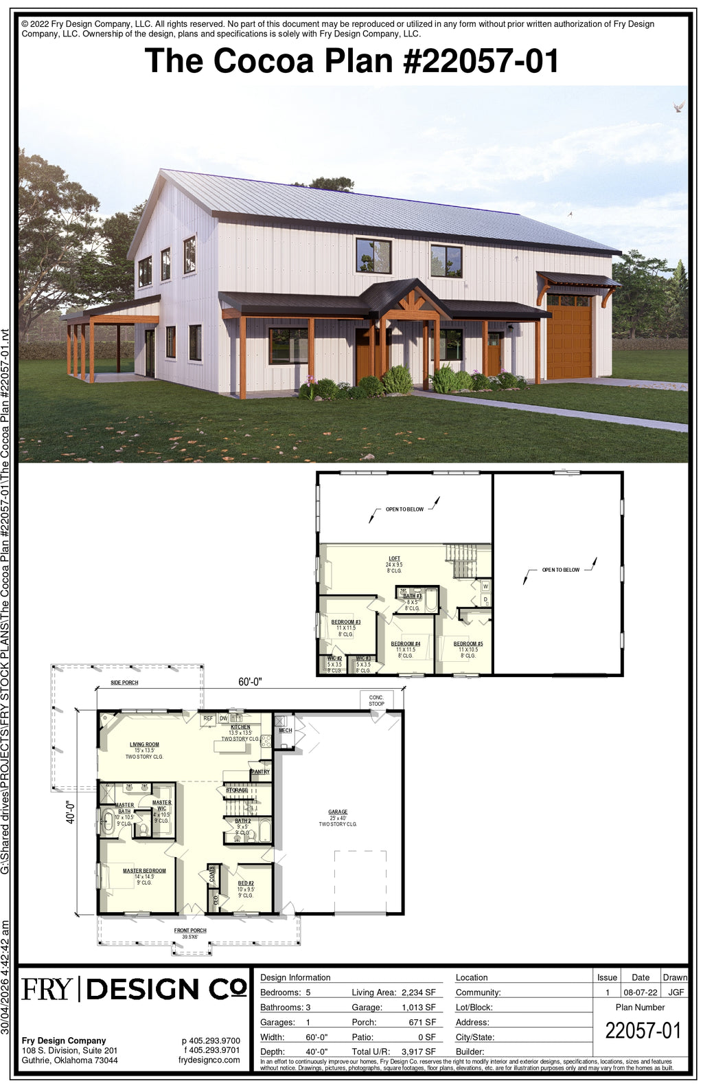 Cocoa Plan (5/3/1 2,234 SF)