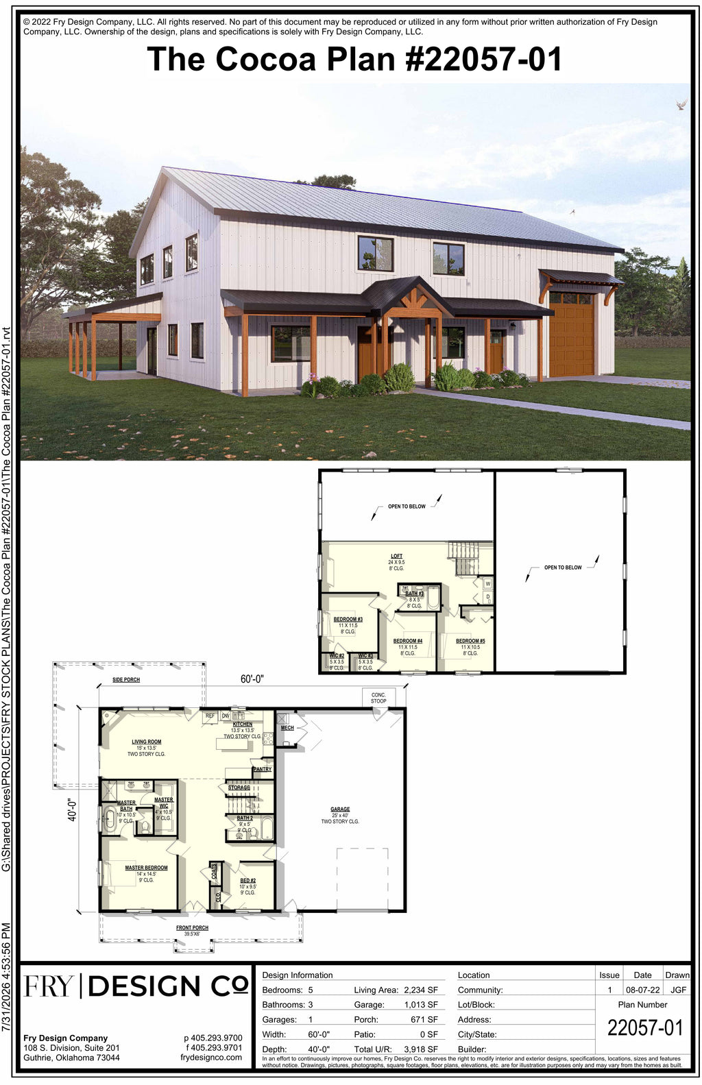 Cocoa Plan (5/3/1 2,234 SF)