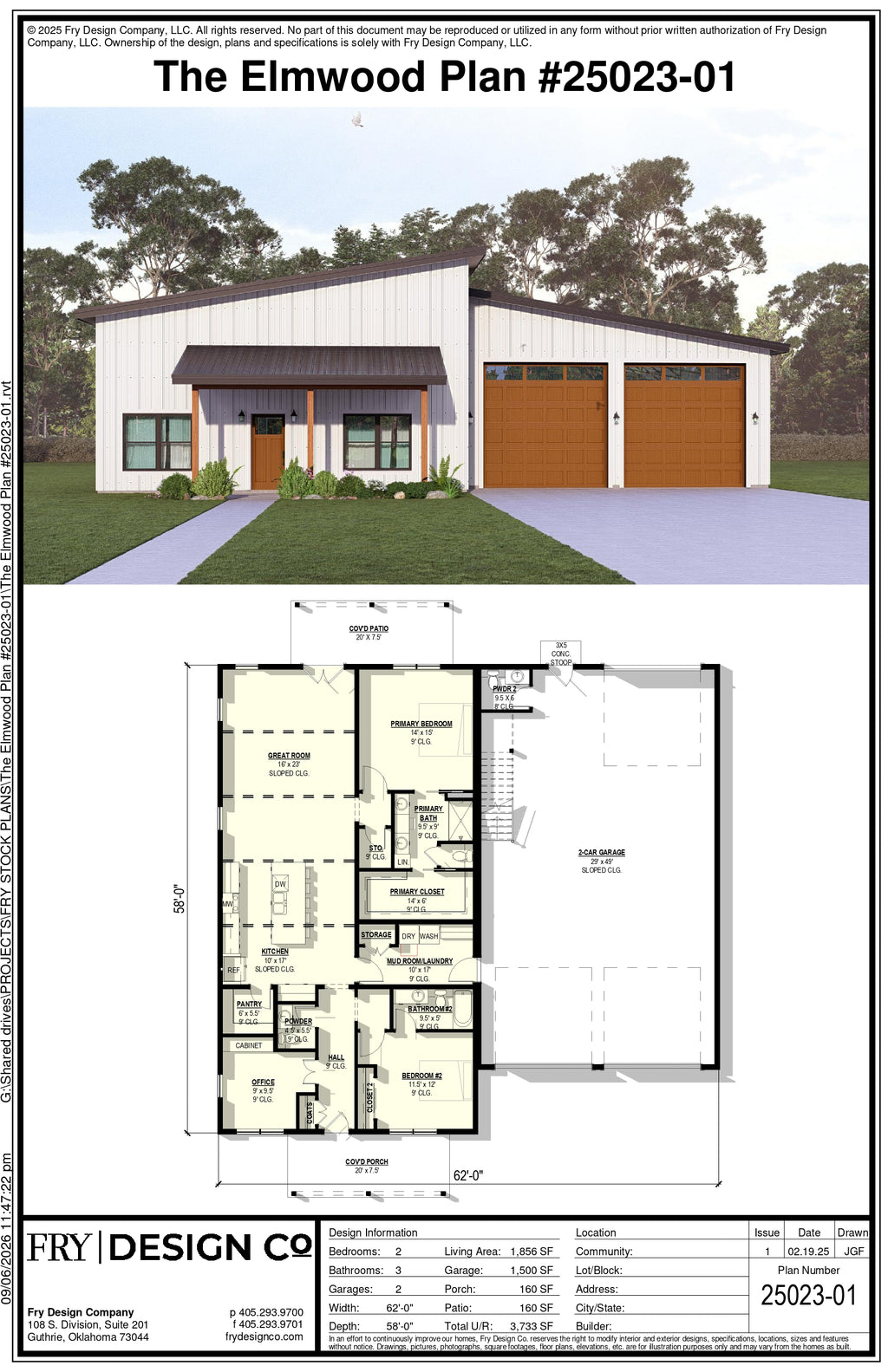 Elmwood Plan (2/3/2 1,856 SF)
