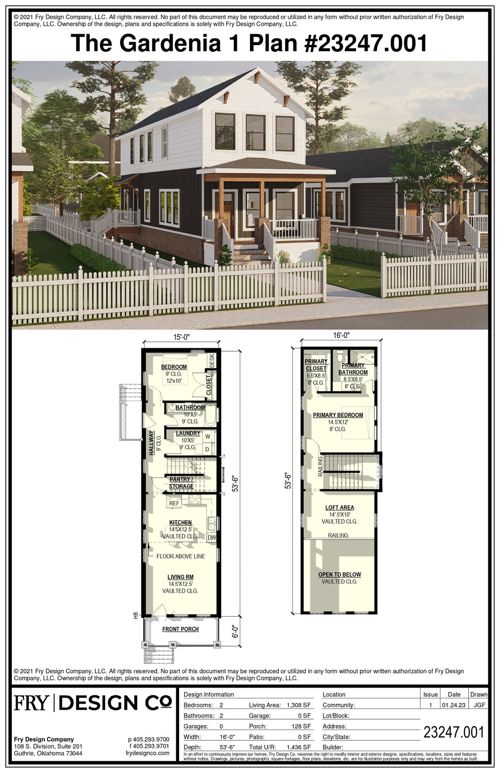 Gardenia 1 Plan (2/2/0 1,308 SF)