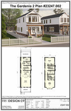 Gardenia #2 Plan (2/2.5/0 1,268 SF)