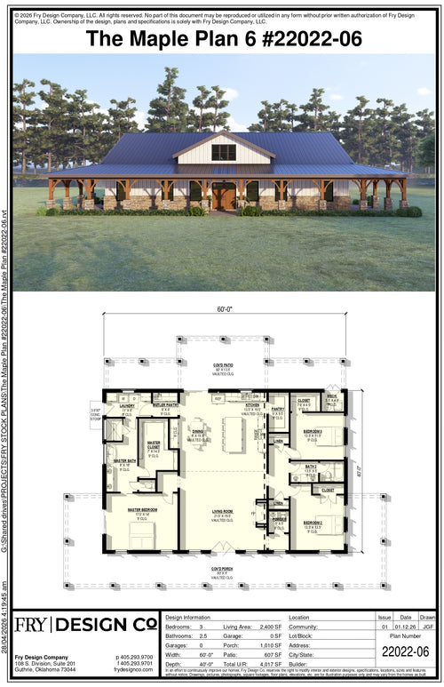 Maple #6 Plan (3/2.5/0 2,400 SF)