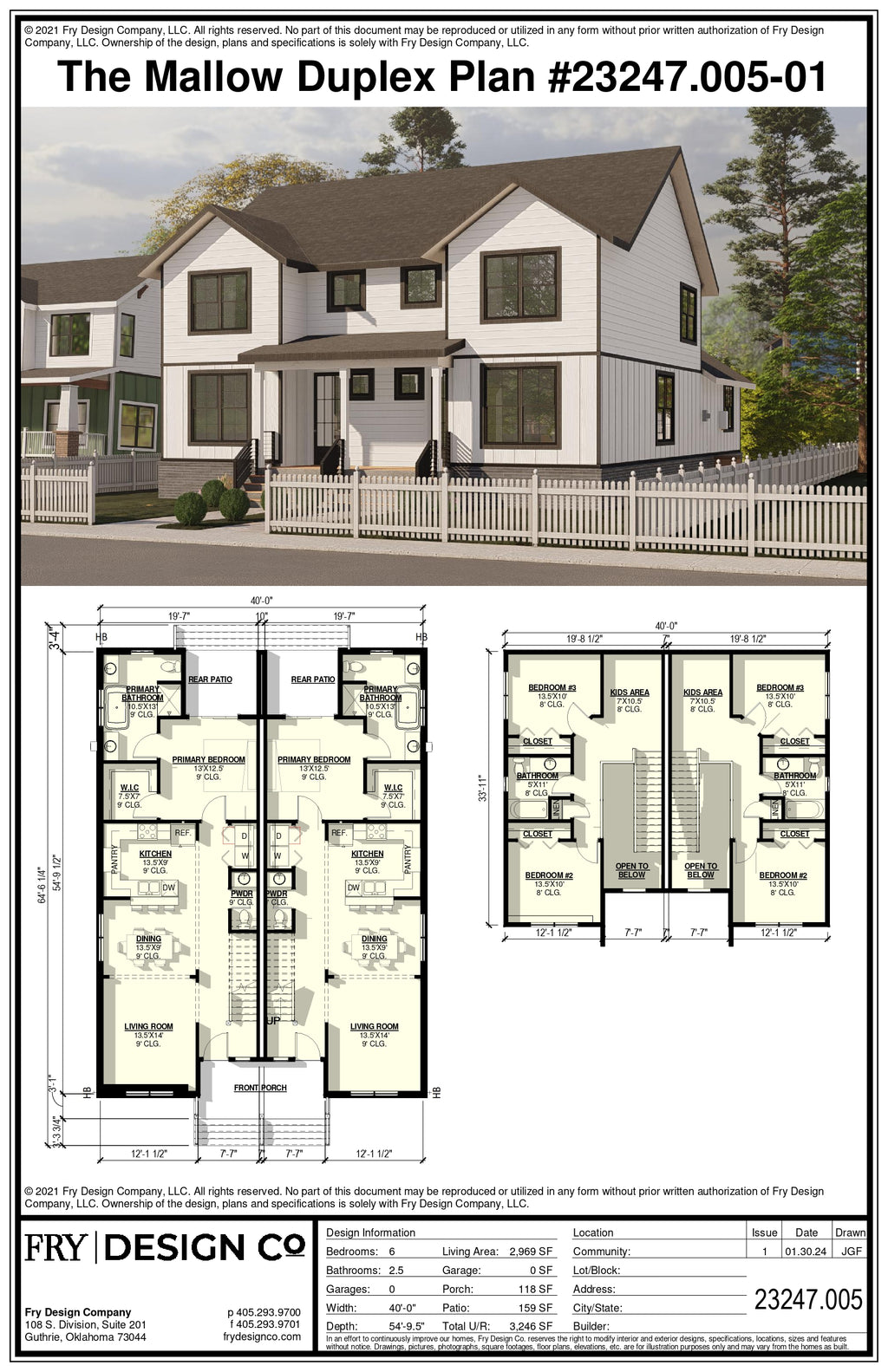 Mallow Duplex (6/2.5/0 2,969 SF)