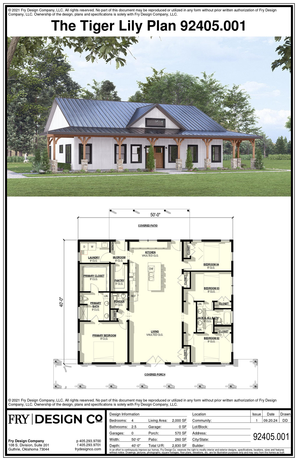 Tiger Lily Plan (4/2.5/0 1,500 SF)
