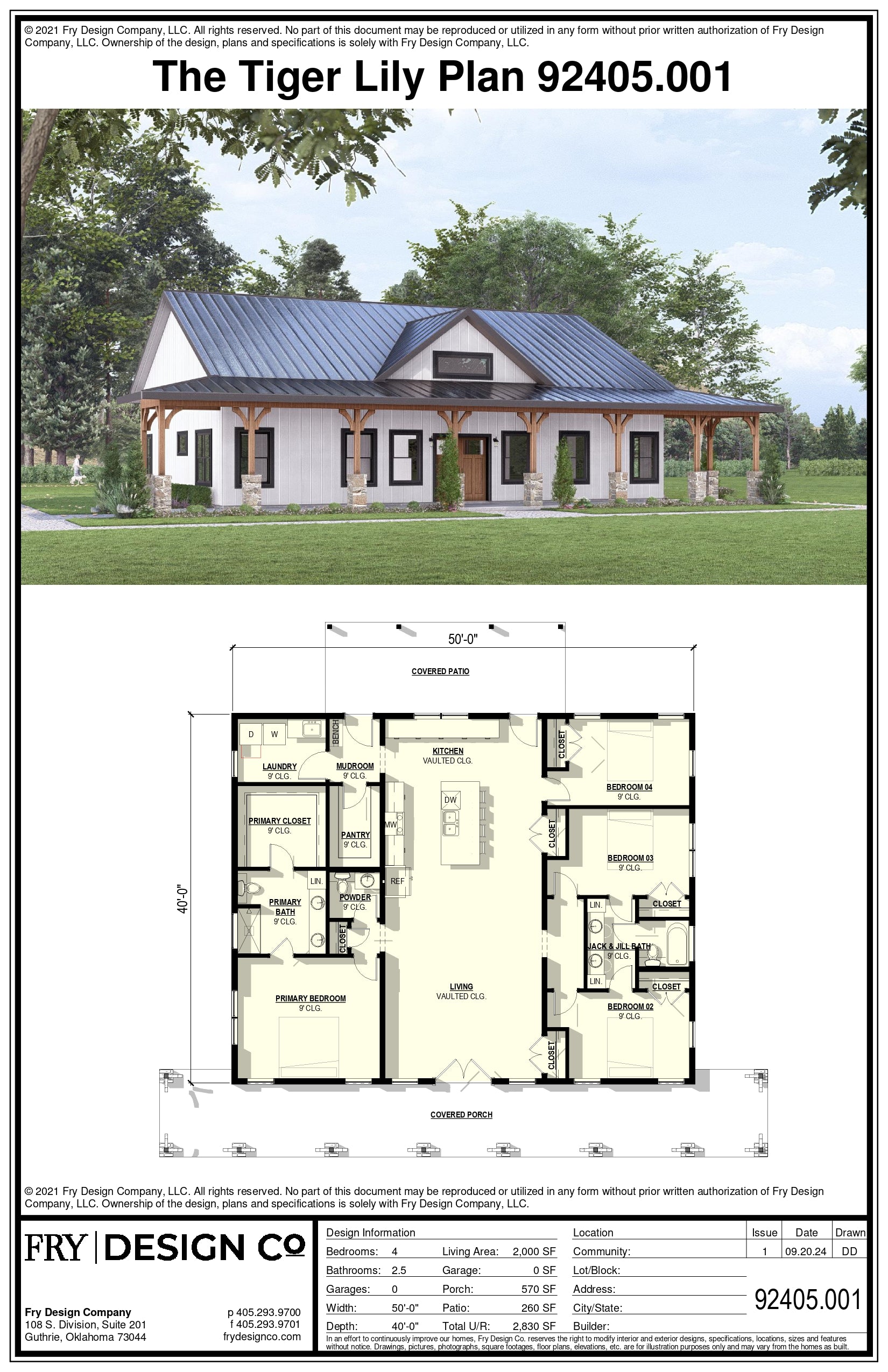 Tiger Lily Plan (4/2.5/0 1,500 SF)