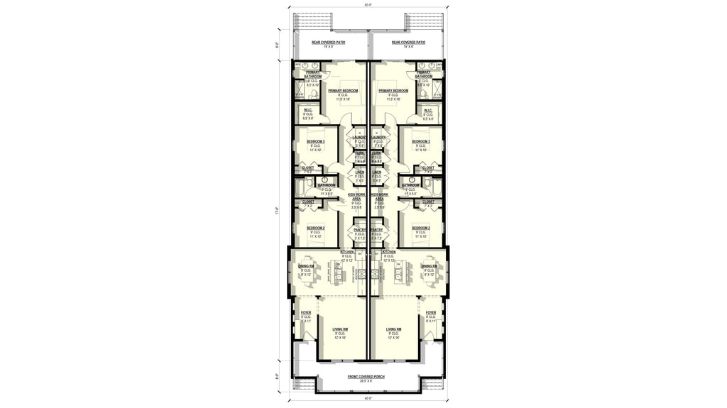 Azalea Duplex (6/4/0 2,886 SF)